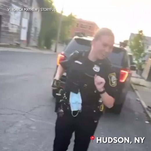 An intense dance battle in Hudson, New York, between a police officer and a 5-year-old formidable opponent. https://7ny.tv/3esDQBh | ABC7NY