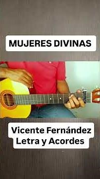 Mujeres divinas de Vicente fernandez en guitarra acustica #short #guitarra #tutorial #acordes