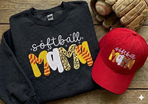 Softball Mama Machine Embroidery Design, Leopard Print Sports Mom File, Digital Download for Shirts & Totes, PES DST JEF - Etsy