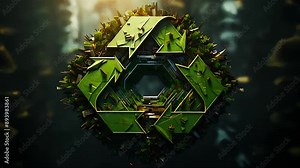 Recycling resource and garbage sign. The concept of ecology and separate waste collection