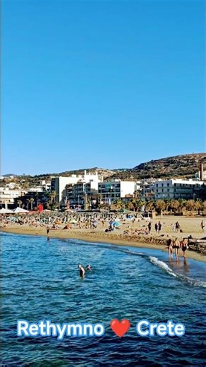 Rethymno Crete - the beach , a part #crete #kreta #travel