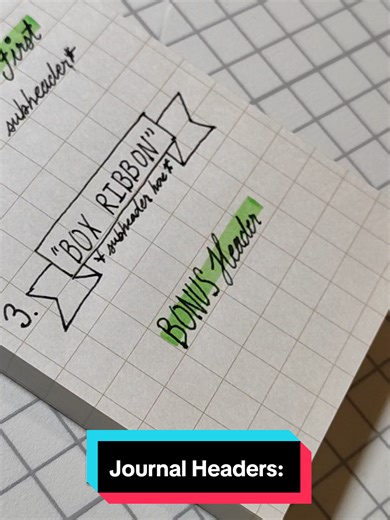 Clean headers make your notebook easier to read, easier to organize, and honestly… a lot more satisfying to look at. ✍️📓✨ In this video I’m showing three simple journal header styles you can use in any notebook — dot grid, ruled, or grid paper. These are quick layouts that add structure to your pages without slowing down your writing. 📒🖊️ 1. ALL CAPS Header A simple all-caps title paired with a small cursive subheader underneath. This keeps the hierarchy clear while still looking elegant. 🔤✍