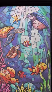 Window Privacy Film Static Cling Stained Glass Window Film Window Clings for Glass Windows Sticker Non Adhesive Privacy Film Reusable Decorative for Room 17.5 x 39.3in