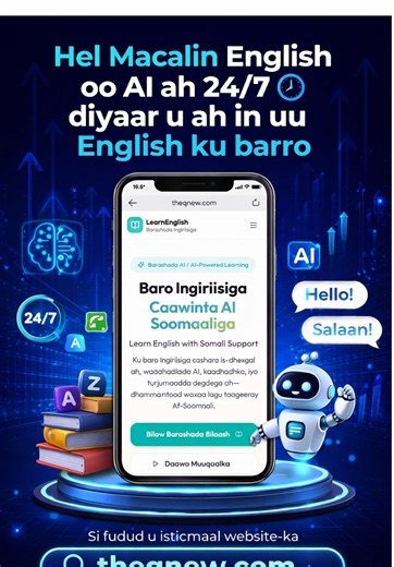 Barashada Luqada English-ka Iyadoo la Adeegsanayo AI