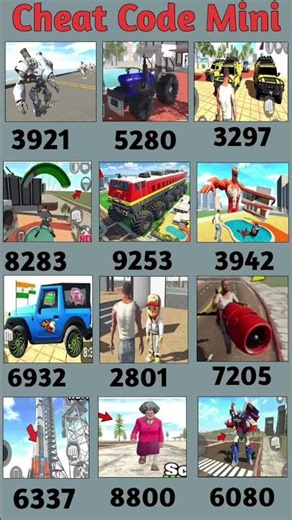 Robot + Tractor + Flying Car + Parachute Cheat Code 🤑 Indian Bike Driving 3D #viralvideo #shorts