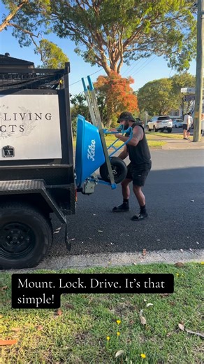 BarrowBar on Instagram: "BarrowBar the best way to easily transport your wheelbarrow, without heavy lifting or straps in less than 30 seconds. Mount. Lock. Drive. It’s that simple! #barrowbar #landscaping #concrete #trade #construction"