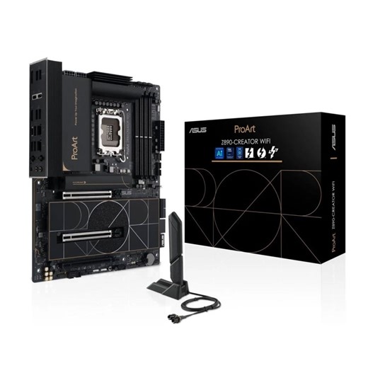 ASUS ProArt Z890 CREATOR WIFI LGA 1851 ATX Thunderbolt 5 Type-C 10 2.5 Gb LAN, WiFi 7, 5x M.2, AI OC