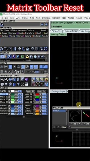 Reset Matrix Toolbar in 1 Click | Rhino 3D & Matrix tutorial