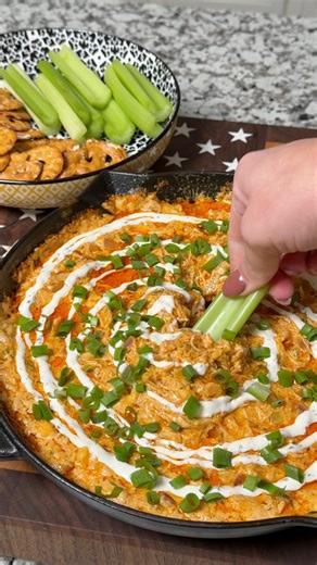 The BEST Buffalo Chicken Dip 💯 try this one for game day! #gameday #gamedayfood #buffalochickendip #easyrecipe | Married to BBQ