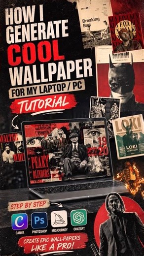 How I Create Cinematic Laptop Wallpapers with AI (Step-by-Step Tutorial) 🔥