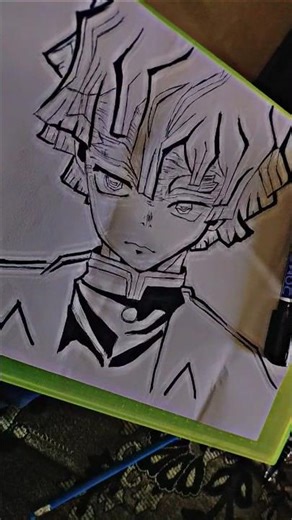zenitsu drawing #art #animeeart #drawing #@rt god