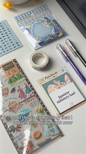 Opening a stationery brand and trying Pentel glitter gel pens #pentel #stationery #journaling