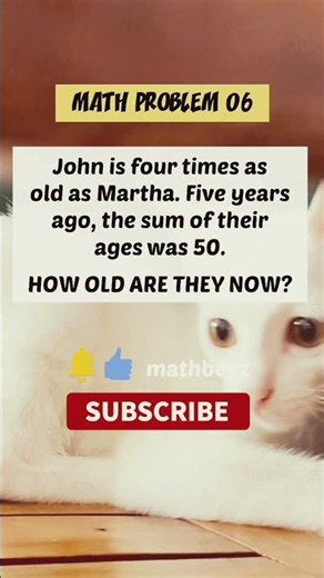 Math problem 6 age problem #mathquiz #mathproblems #ageproblems #mathbeez