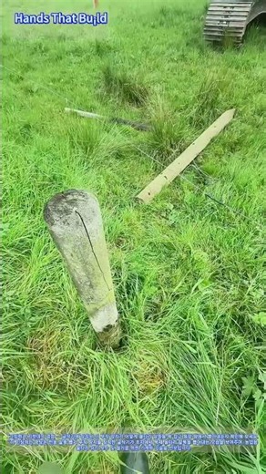 굴삭기용 말뚝 뽑기 장치! 유압식 울타리 말뚝 제거