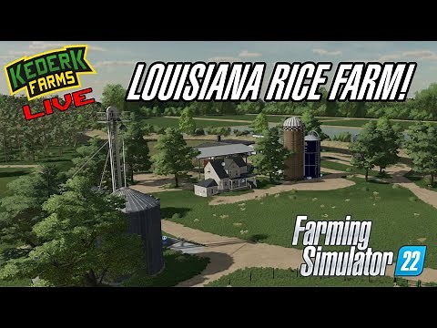 🔴 Farming RICE on South Louisiana by Louisiana Mapping! - Farming Simulator 22