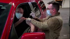 9.7K views · 102 reactions | Buses, drive-thrus and shopping mall food courts are being used as vaccination sites in Europe and in the U.S. | CTV News | Facebook