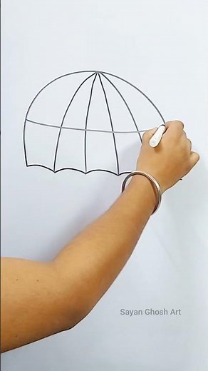 Amazing Umbrella Drawing Idea ☂️🔥 | Creative Art Tutorial #shortsfeed #shorts #art