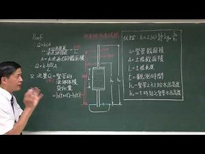 C04【2019教育部教學實踐研究計畫】(4K) 工程數學在滲流分析的應用(四)--變水頭試驗之土壤滲透係數的量測公式 🔴提要009