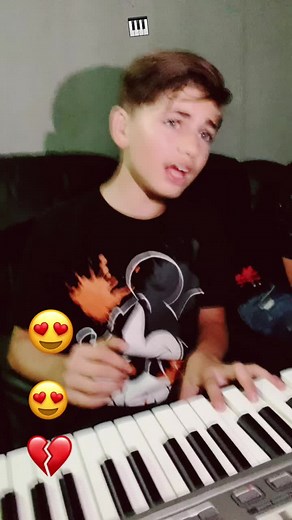 Emotional Keyboard Performance with Cartoon Character Graphic