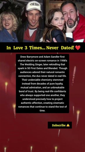 The Real Reason Adam Sandler & Drew Barrymore Never Dated. #adamsandler #drewbarrymoreshow