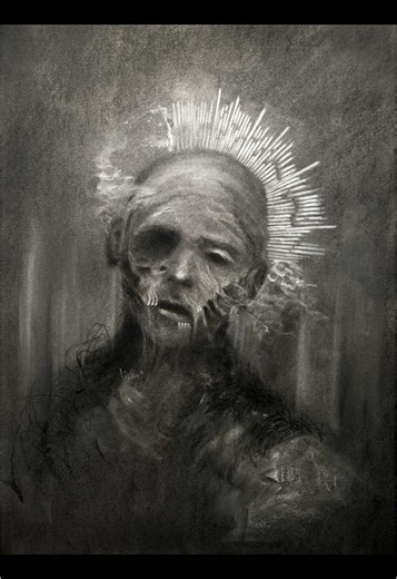 Fallen Angel Charcoal Drawing Inspiration