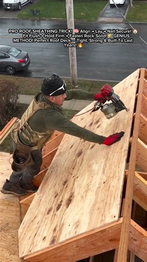 GENIUS TRICK! ⚡ Lay Roof Plywood Perfectly Fast & Secure — No Gaps, Rock‑Solid! 😲