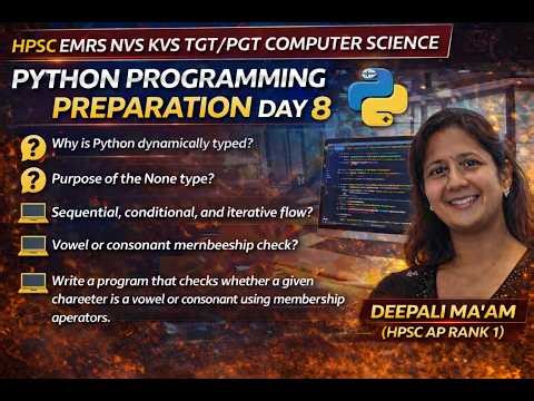 11. Day 8 : Python Subjective 5 questions series| HPSC EMRS KVS NVS