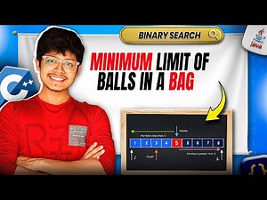 1760. Minimum Limit of Balls in a Bag | How to think of Binary Search? | Binary Search on Answer