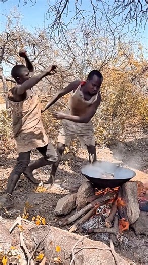 Hadza gets angry when cooking #funny #comedy #usa #africa #brasil #indonesia