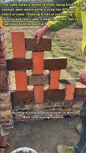 Building A Unique Decorative Brick Wall With Interlocking Patterns