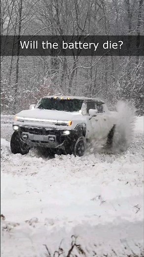 Electric Hummer EV FAIL!? Snow vs Electric Powered Hummer Review