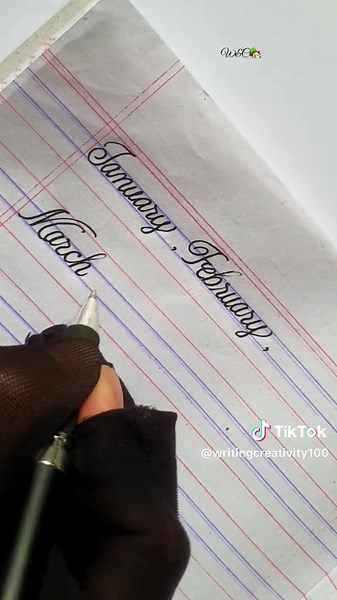 How to Write Twelve Months in Cursive Font