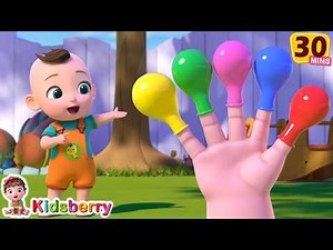 Learn Colors with Finger Family + More Nursery Rhymes | Nursery Rhymes & Baby Songs - Kidsberry