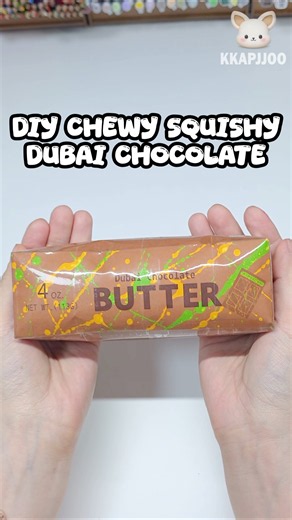 DIY Chewy Dubai Chocolate Butter Paper Squishy | So Satisfying🍫