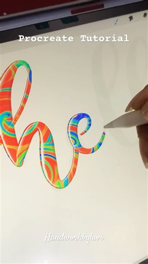 Easy 3d lettering #shorts #cute #aesthetic #procreate #drawing #calligraphy #easy #digitalart #fun