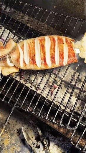 Grilled Squid 🐙 Street Food Looks INSANE #usa #viral #shorts
