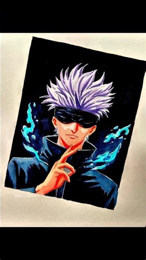 Drawing Gojo Like a Pro 😳💙 | Easy Tutorial #drawing #tutorial #art #anime #gojo #shorts