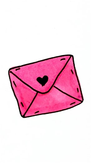 This Simple Envelope Drawing Feels Surprisingly Sweet 💗✉️ #shorts #drawingideas