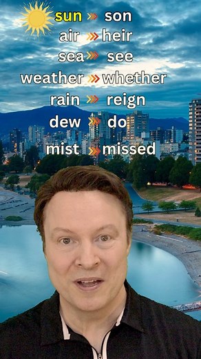 65 reactions · 11 shares | Are weather and whether the same pronunciation? Sun and son? Sea and see? #pronunciationtips #americanpronunciation #englishpronunciation #pronunciationtips #englishwithsteveford | English with Steve Ford | Facebook