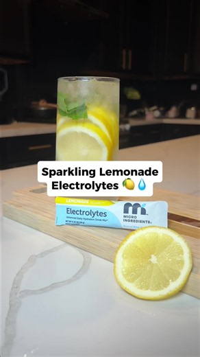 Homemade electrolyte lemonade 🍋💧 Simple, refreshing, and easy to make with Micro ingredients. Comment LEMONADE below and we’ll send you the link! #microingredients #electrolytes #lemonade #hydration #easyrecipe