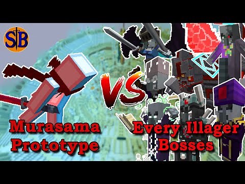 Murasama Prototype vs Every Illager Bosses | Minecraft Mob Battle