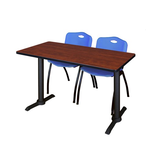 Regency Cain Versatile Seminar Station with 2 M Stack Chairs 48" x 24"