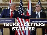 Moment Trump compliments Starmer as a 'great negotiator'
