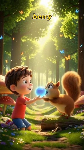 Boy Meets Squirrel 😲 #cartoon