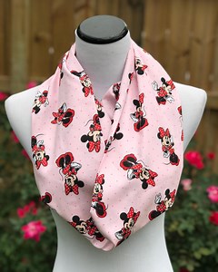Minnie Scarf Mouse Scarf Cotton Infinity Scarf for Mickey Lovers Scarf Pink Red Black Scarf Loop Scarf - Etsy Canada