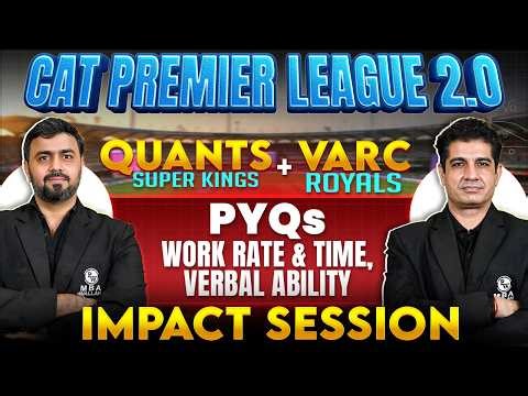 Work,Rate & Time & Verbal Ability | Quants + VARC | CAT 2026 Preparation