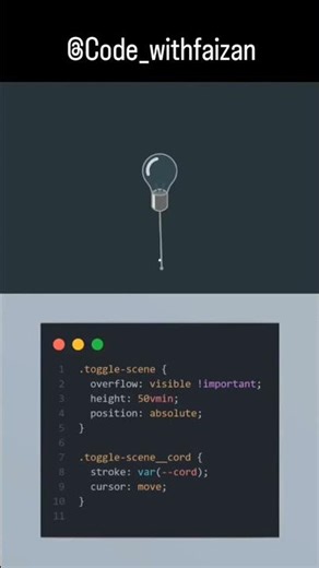 Amazing blub glowing using HTML CSS Javascript