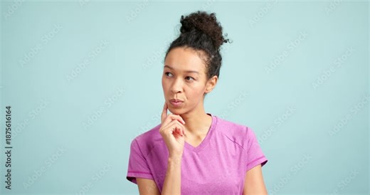 Thoughtful woman having a eureka moment