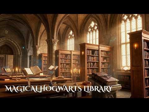 Study in a Magical Hogwarts Library ✨ Enchanting Music for Deep Focus & Reading