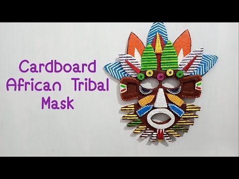 Cardboard African Tribal Mask || Wall Decor || Cardboard craft